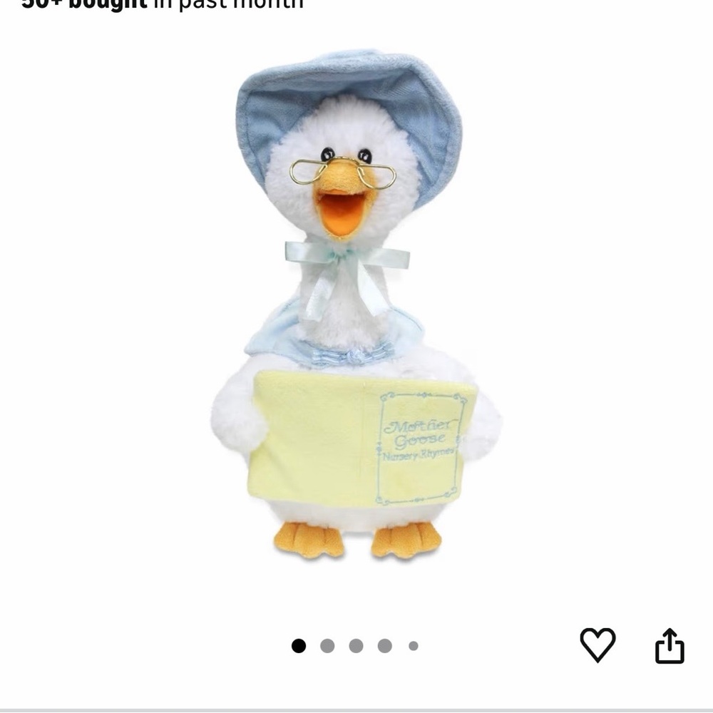 Mother Goose Plush Toy that reads nursery rhymes